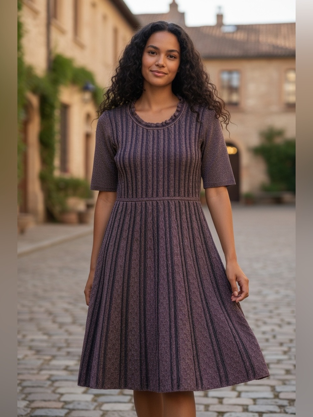 Carlisle purple metallic dress